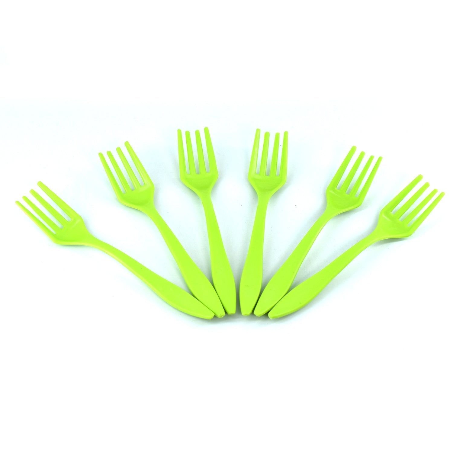 Small plastic 6pc Serving Fork Set for kitchen | Assorted Colour - Image 4