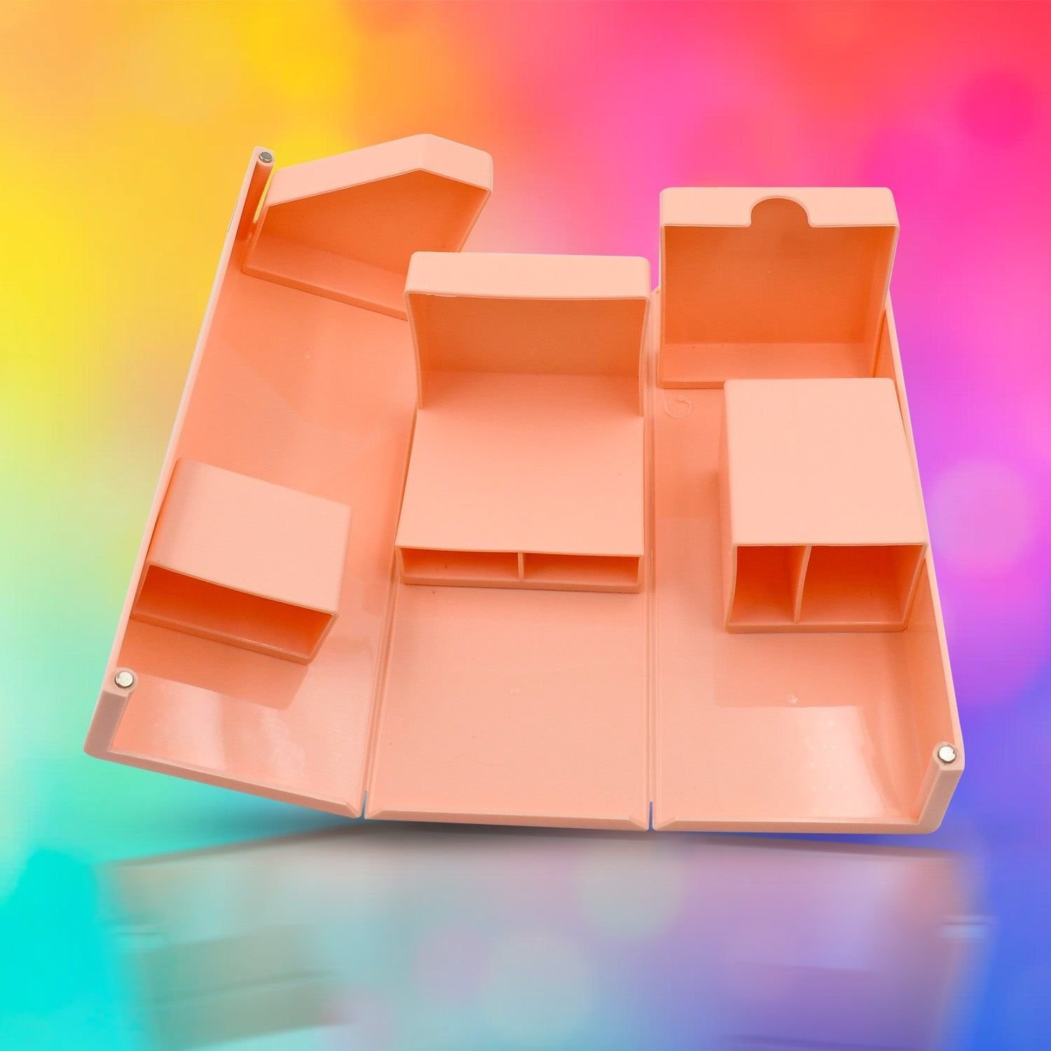 Multi-Purpose Pen Holder, Foldable Magnetic Kawaii Desk Pen Holder Pencil Makeup Storage Box Desktop Organizer Stand Case School Office Stationery - Image 8