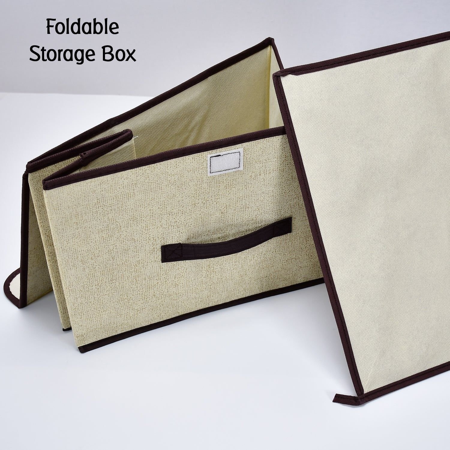 Foldable Storage Box with Lid and Handles, Cotton and Linen Storage Bins and Baskets Organizer for Nursery, Closet, Bedroom, Home - Image 7