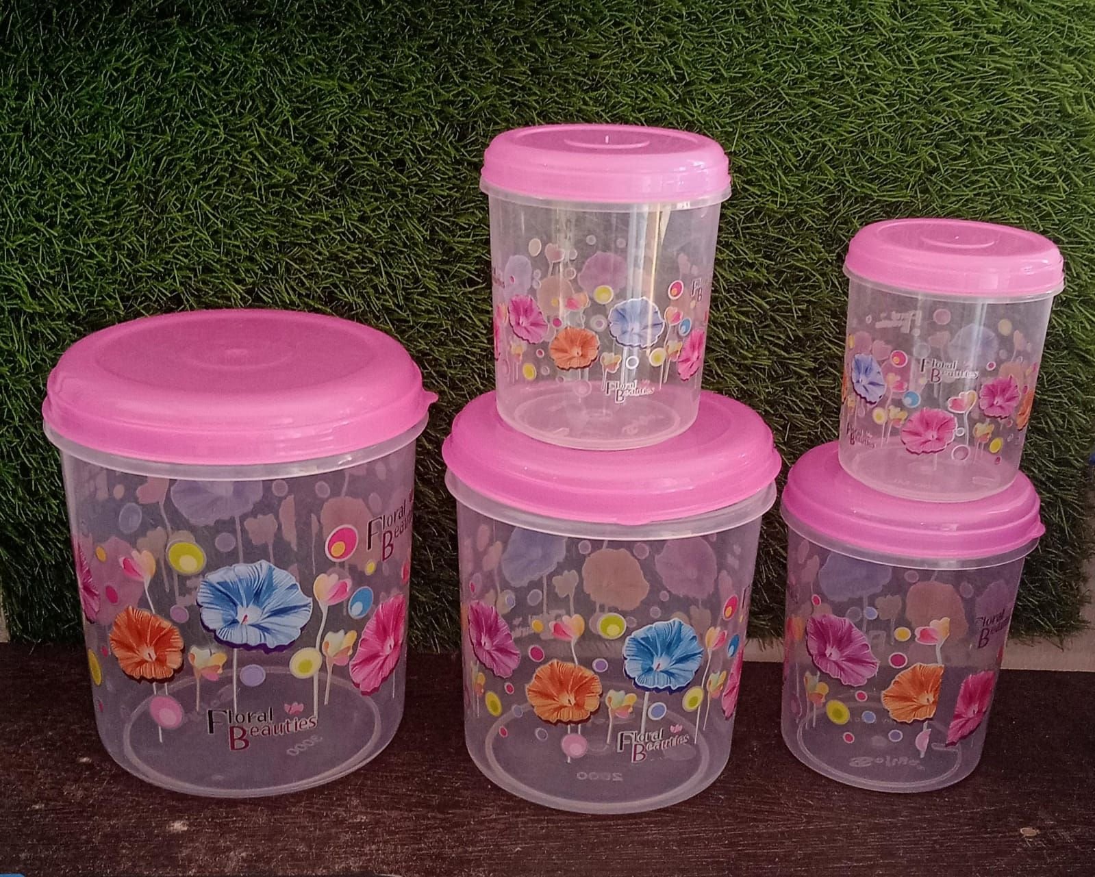 Plastic Transparent Container Air Tight Dabba Set (3000ml, 2000ml, 1000ml, 750ml, 500ml) - Image 6