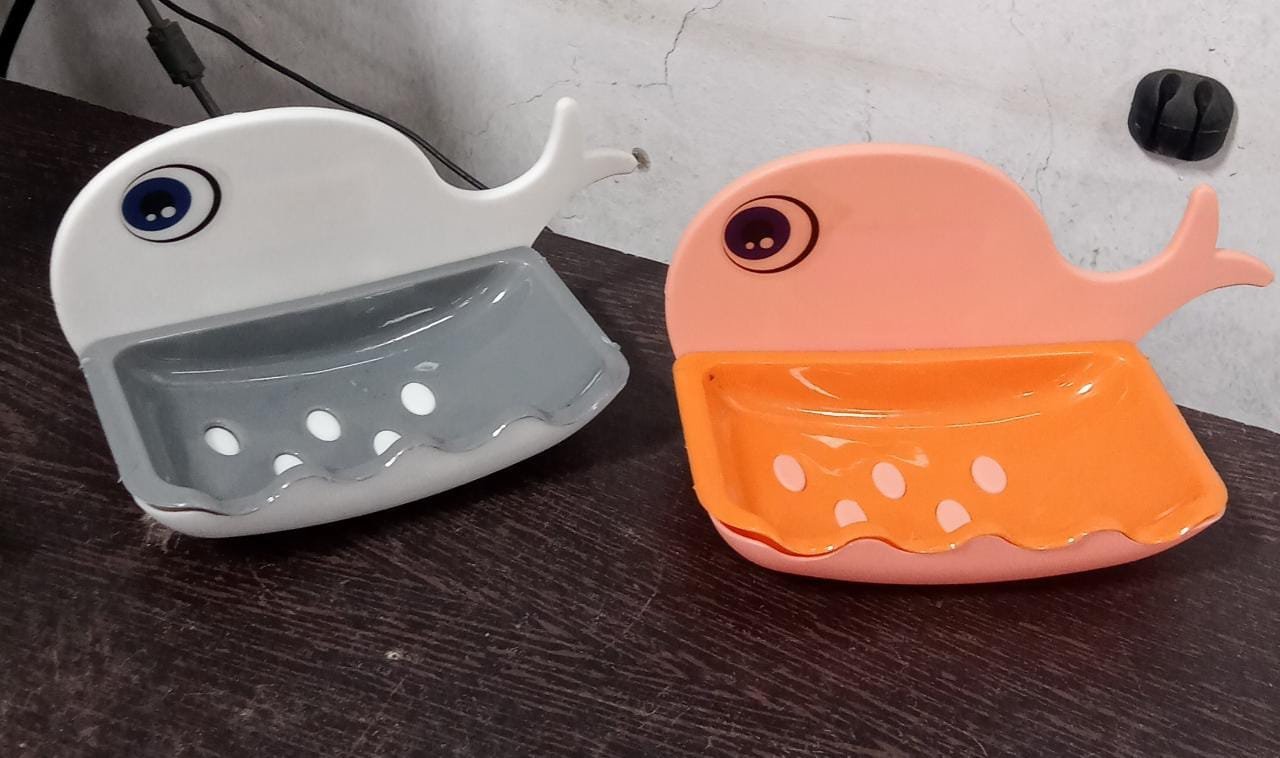 Fish Shape Wall-Mounted Double Layer Soap Holder for Bathroom & Kitchen - Image 10