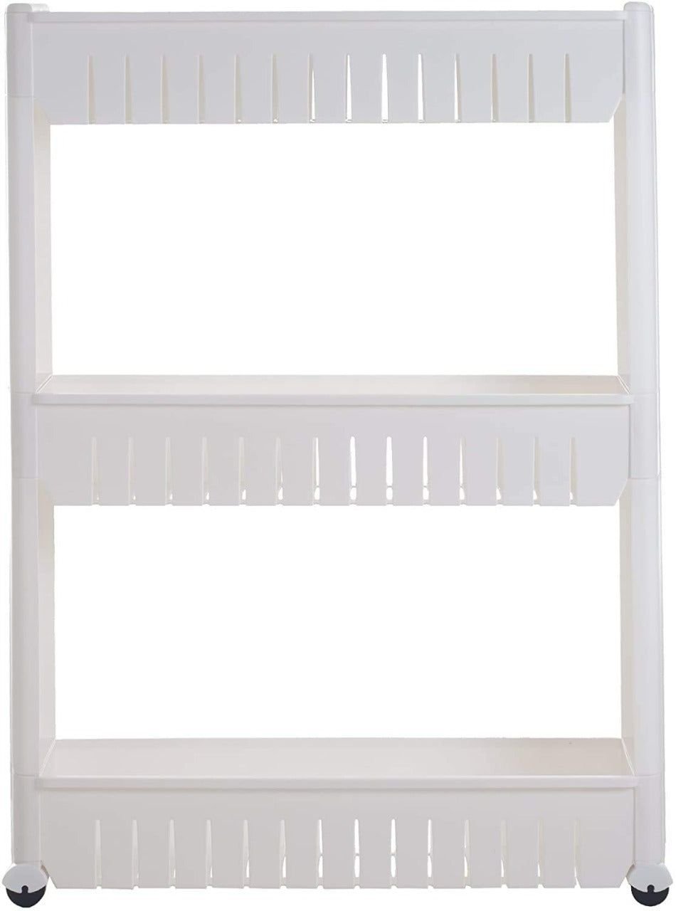 Multipurpose 3 Layer Slim Side Space Saving Storage Organizer Rack Shelf - Image 5