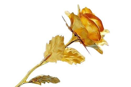 24K Artificial Golden Rose / Gold Red Rose with Gift Box (10 inches) - Image 4