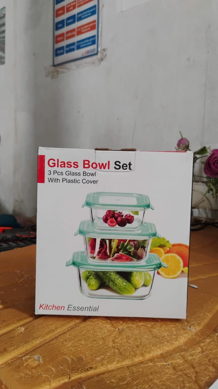 Premium Quality 3-Piece Square Glass Food Storage Container / Bowl Set - Image 7