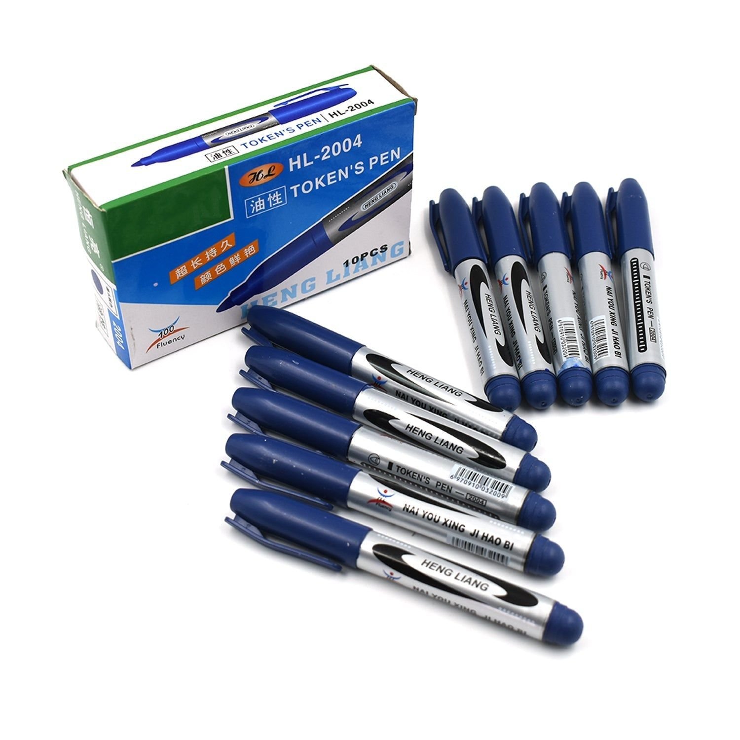 10Pc Permanent Blue Marker and pen used in studies - Image 8