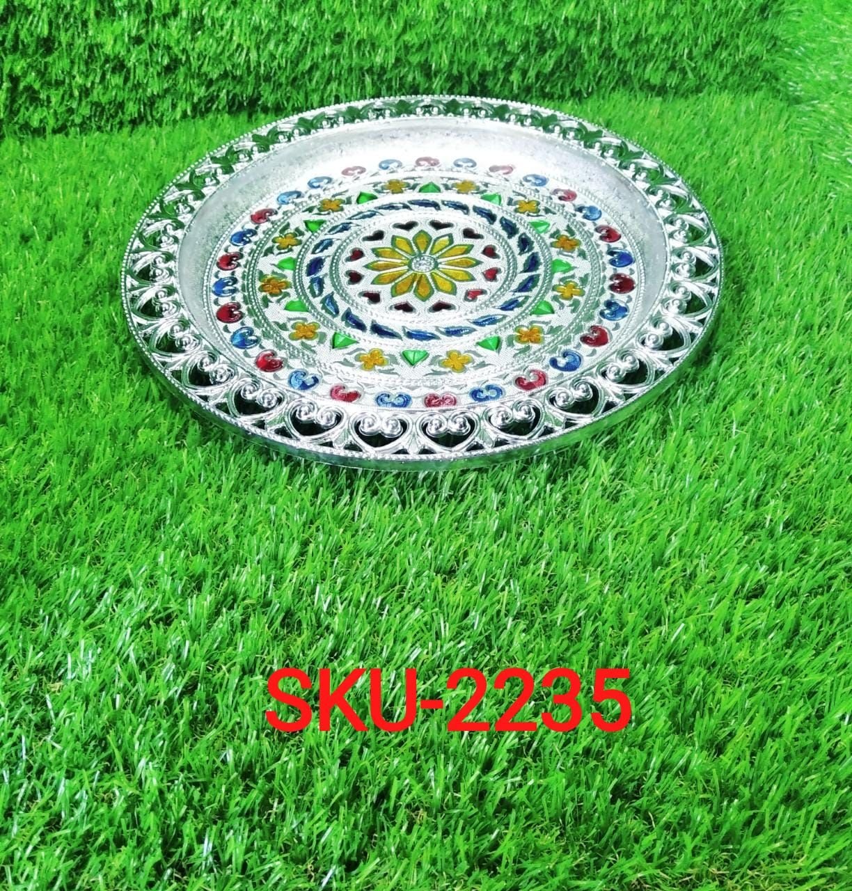 Silver Plated Pooja Thali - Image 7