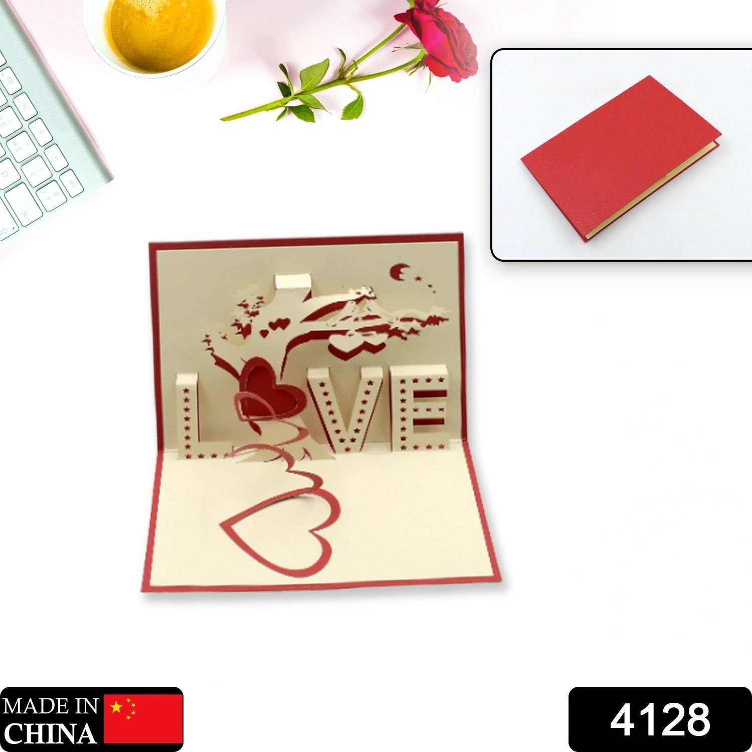 3D Paper Wish Card High Quality Paper Card All Design Card Good Wishing Card (Birthday , Valentine , love , Christmas Card) (1Pc ) - Image 2