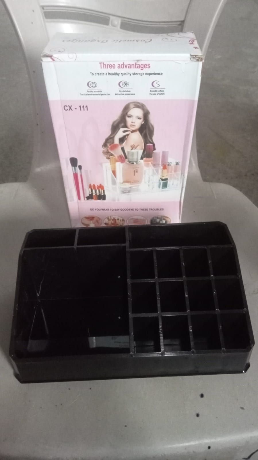 Cosmetic Organiser 16 Compartment Cosmetic Makeup Storage Organiser Box - Image 7