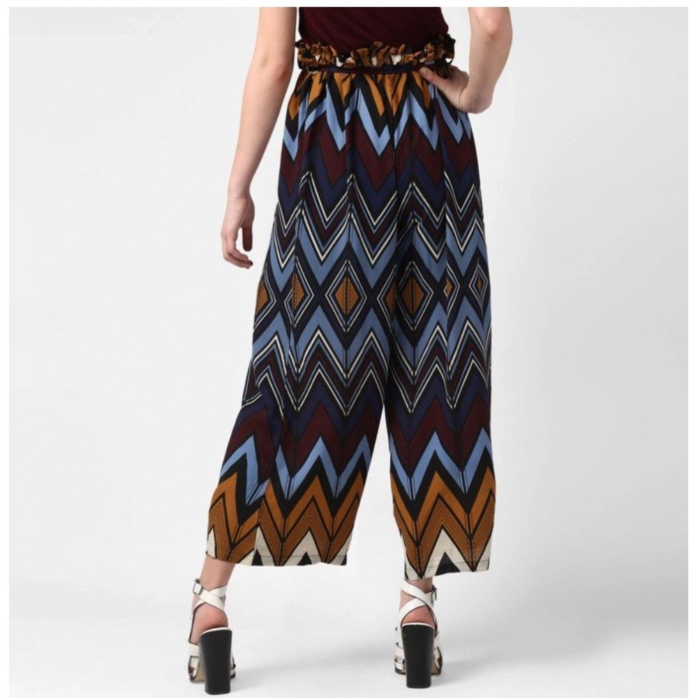 Generic Women's Polyester Chevron Elasticated Trousers (Multicolor) - Image 2