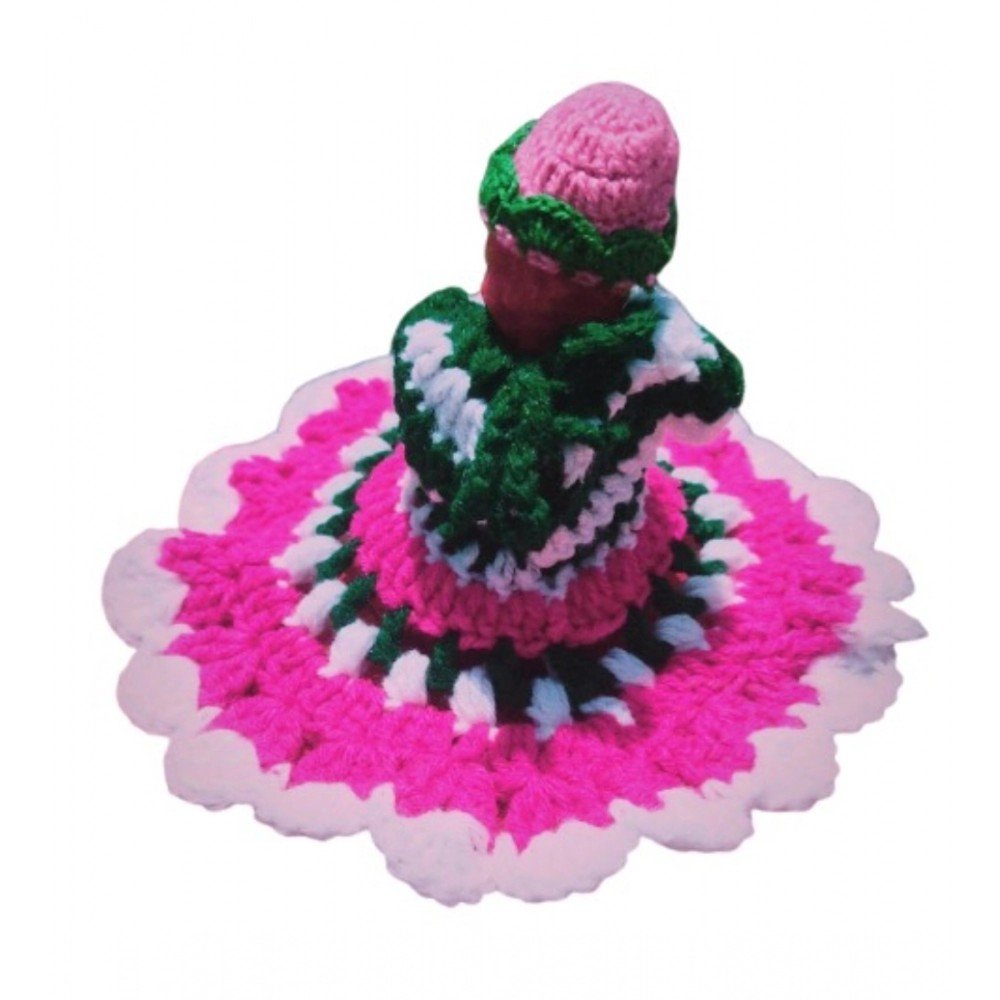 Generic Laddu Gopal Tharad Dress Size: 0 To 6 (Pink-Green) - Image 2
