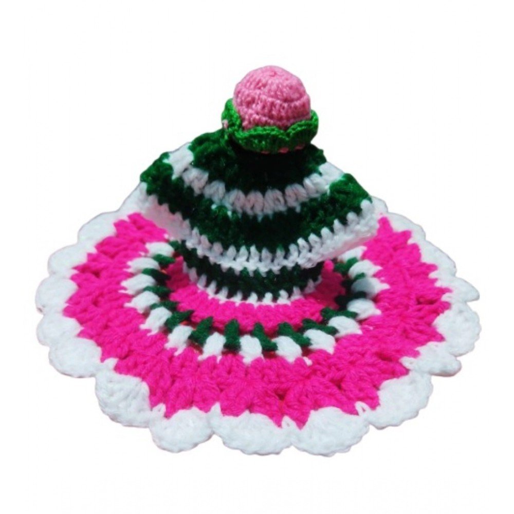 Generic Laddu Gopal Tharad Dress Size: 0 To 6 (Pink-Green) - Image 3