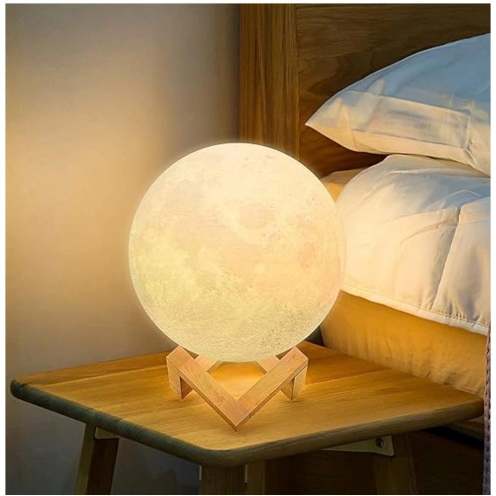 Generic Plastic 3D Moon Night Lamp (Multicolor ) - Image 2