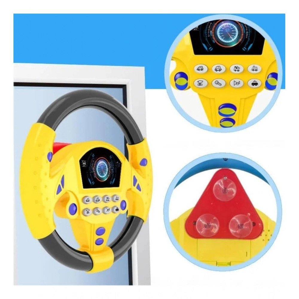 Generic Plastic Steering Wheel Driving Controller Toy (Multicolor) - Image 3