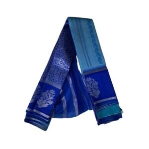 Generic Women's Soft Silk��Wooven Saree With Unstitched Blouse 5.5Mtr (Royal Blue)