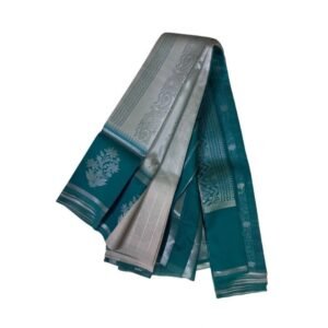 Generic Women's Soft Silk��Wooven Saree With Unstitched Blouse 5.5Mtr (Silver)
