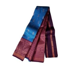 Generic Women's Soft Silk��Wooven Saree With Unstitched Blouse 5.5Mtr (Blue)