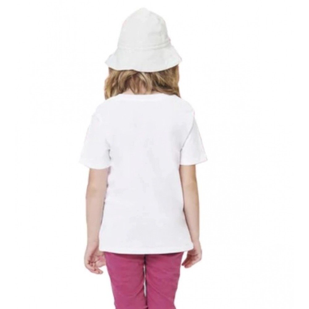 Generic Girls Cotton Akashi Half Sleeve TShirt (White) - Image 2