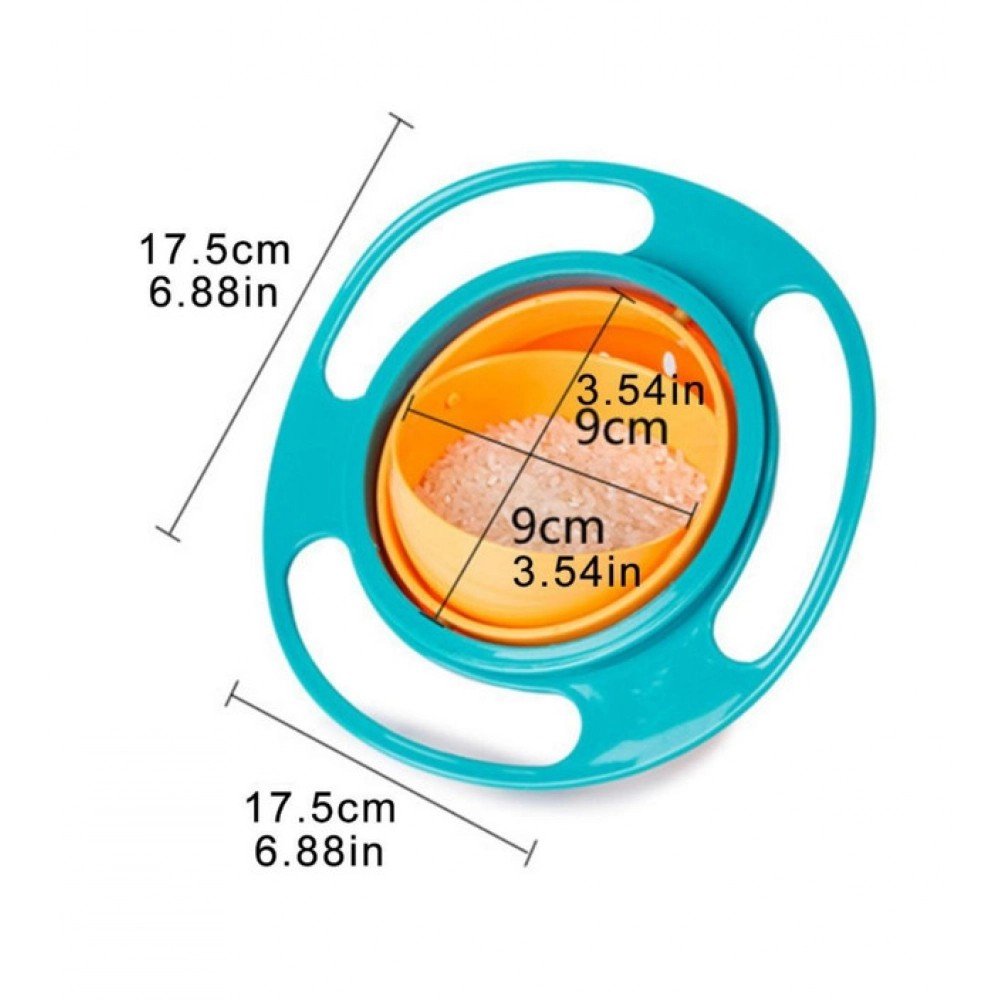 Generic Pack Of 2_Gyro Bowl – Spill-Proof Rotating Fun Bowl for Kids (Color: Assorted ) - Image 4