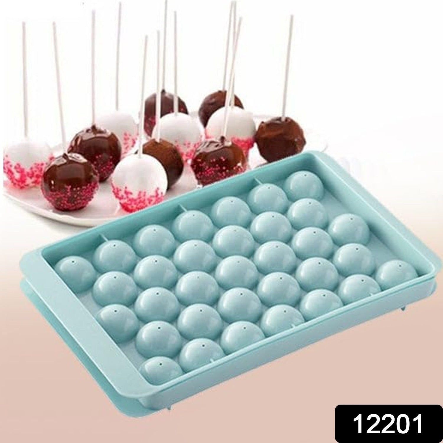 Plastic Round Reusable Ice Cube Ice Ball Mold / Lolli Candy Maker 33 Moulds (16.5×10 Cm / 1 Pc) - Image 2