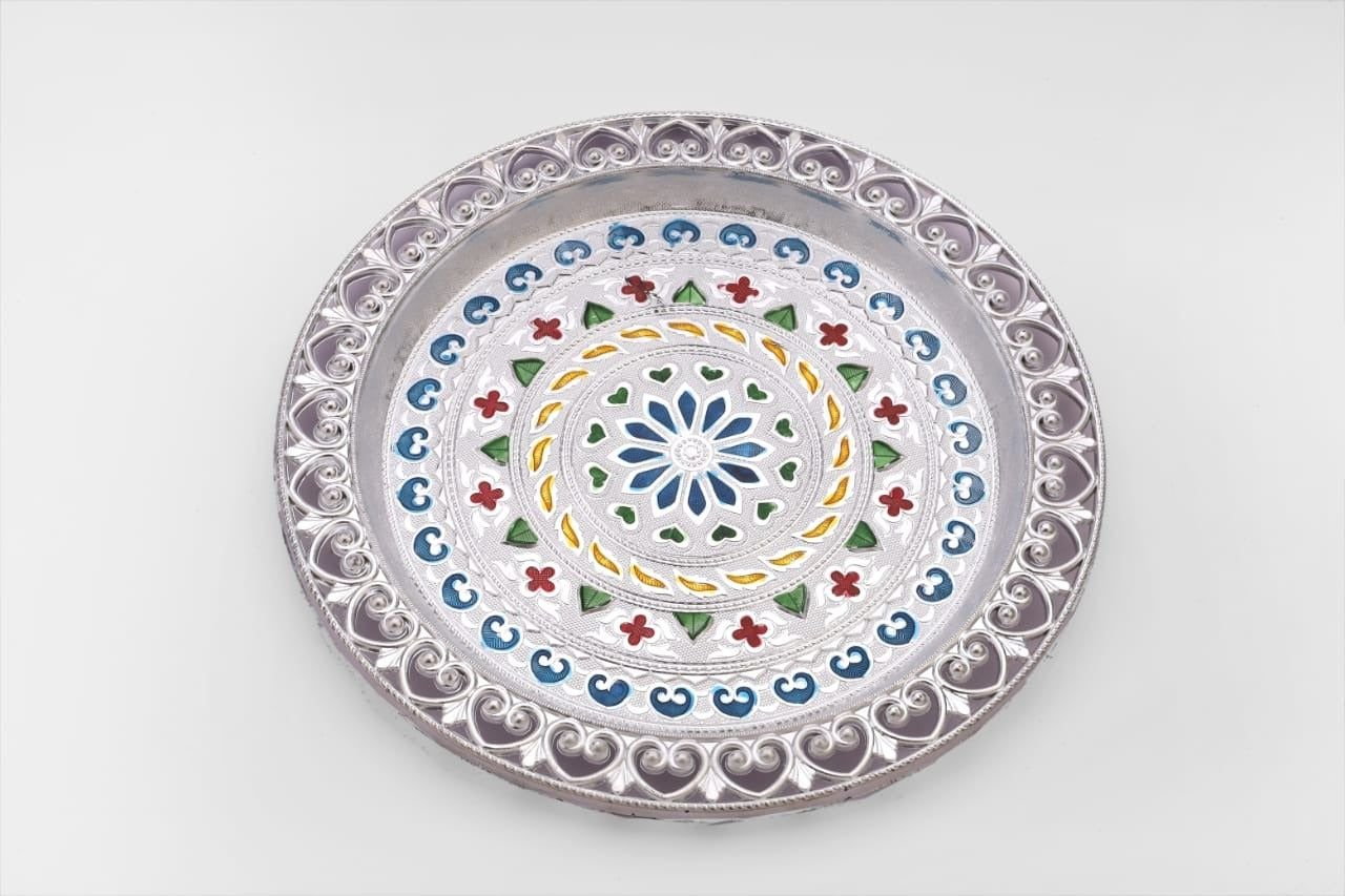 Silver Plated Pooja Thali - Image 6