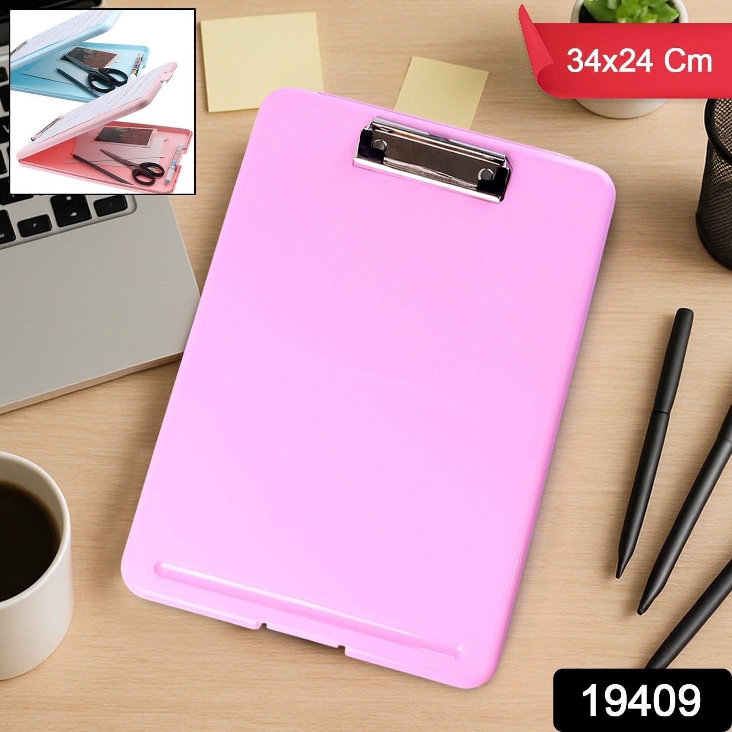 A4 Size Hard Plastic Clipboard File Folder (1 Pc) - Image 2