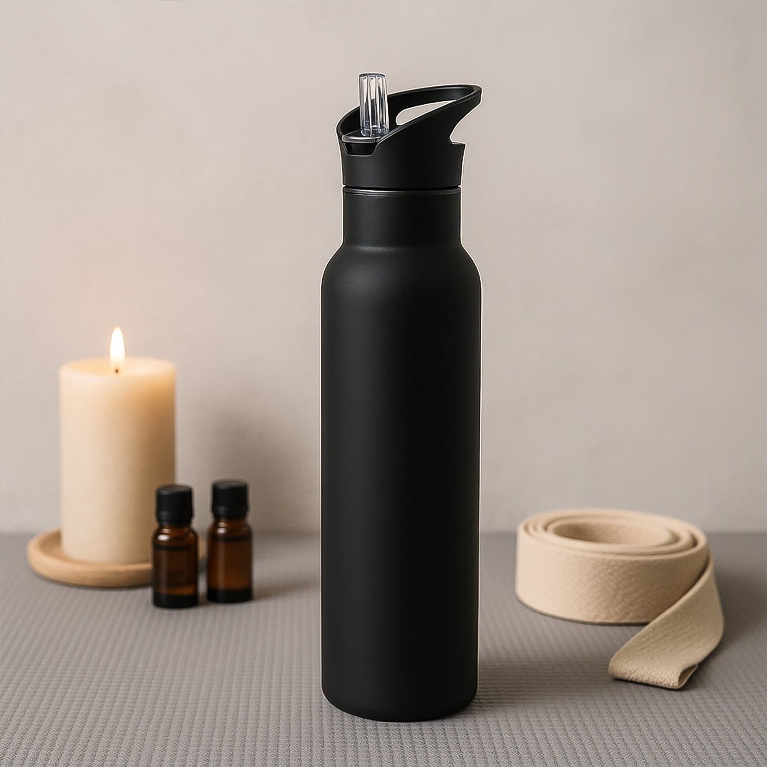 Sports Water Bottle – Matte Finish Leak-Proof Reusable Bottle 900 ML Approx (1 Pc) - Image 6