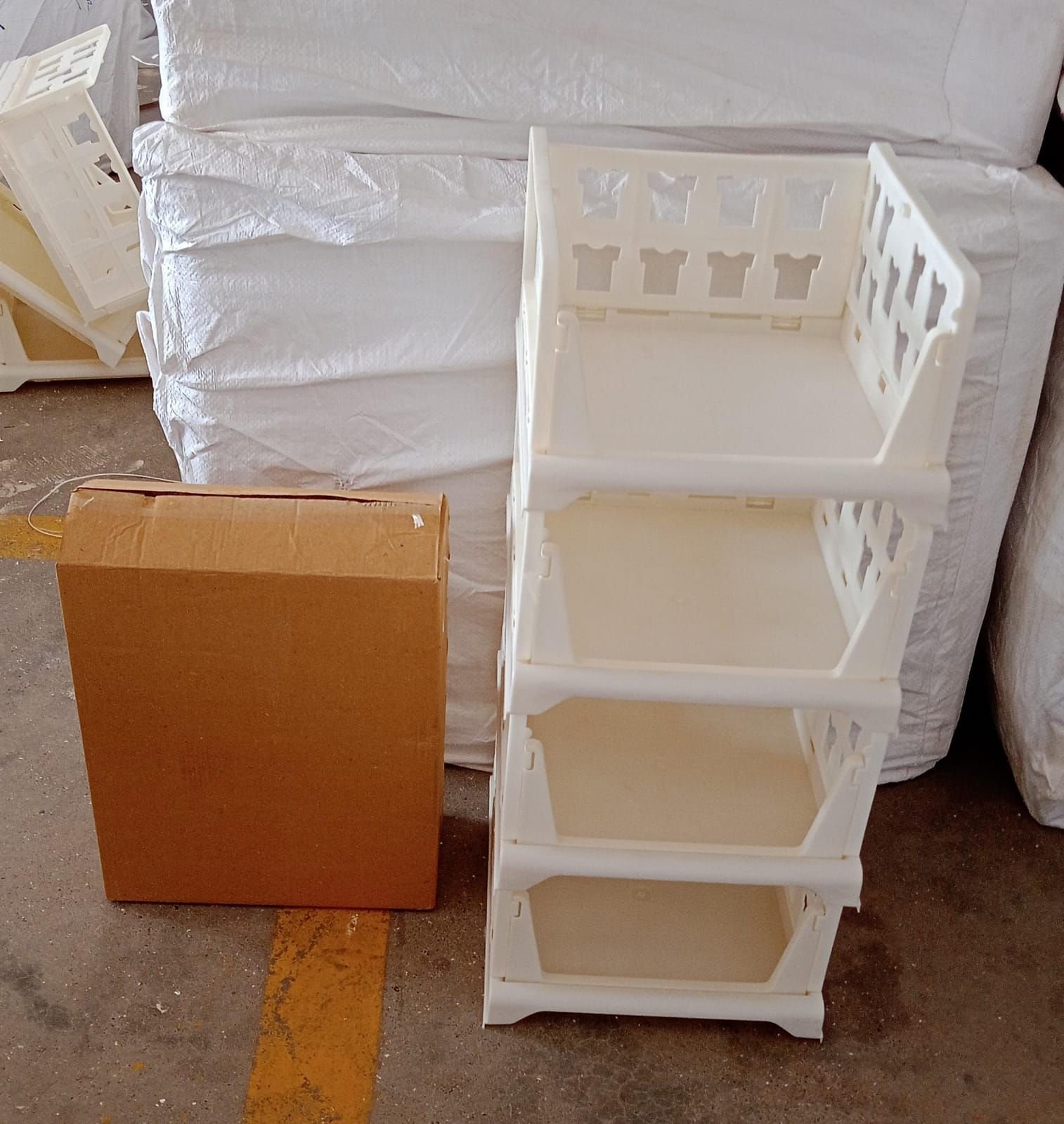 4-Layer Stackable Foldable Storage Organizer Cart for Kitchen, Closet, Bedroom & Bathroom - Image 8