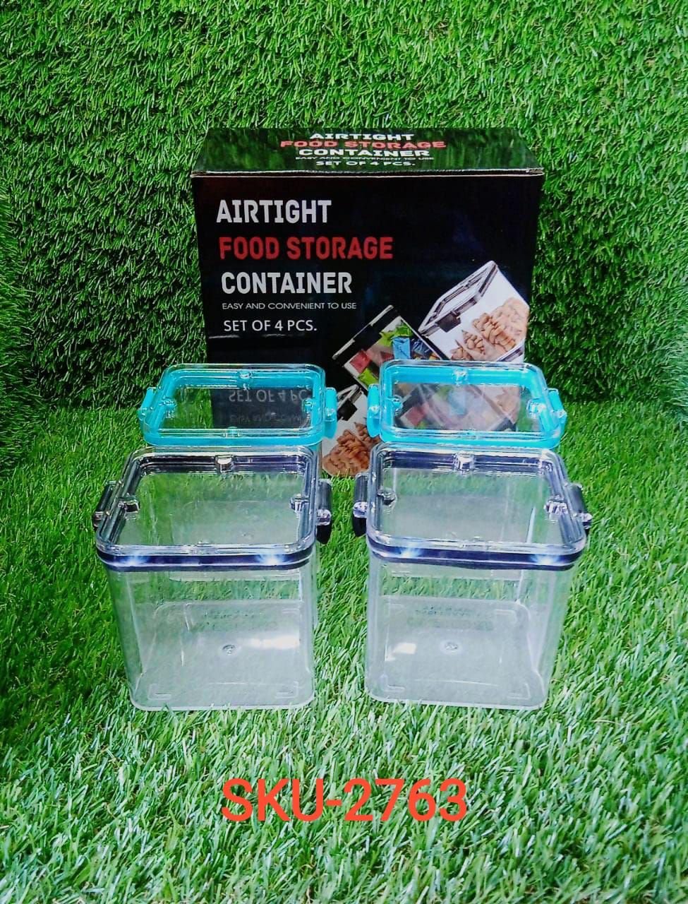 4Pc Square Container 700Ml Used For Storing Types Of Food Stuffs And Items. - Image 10