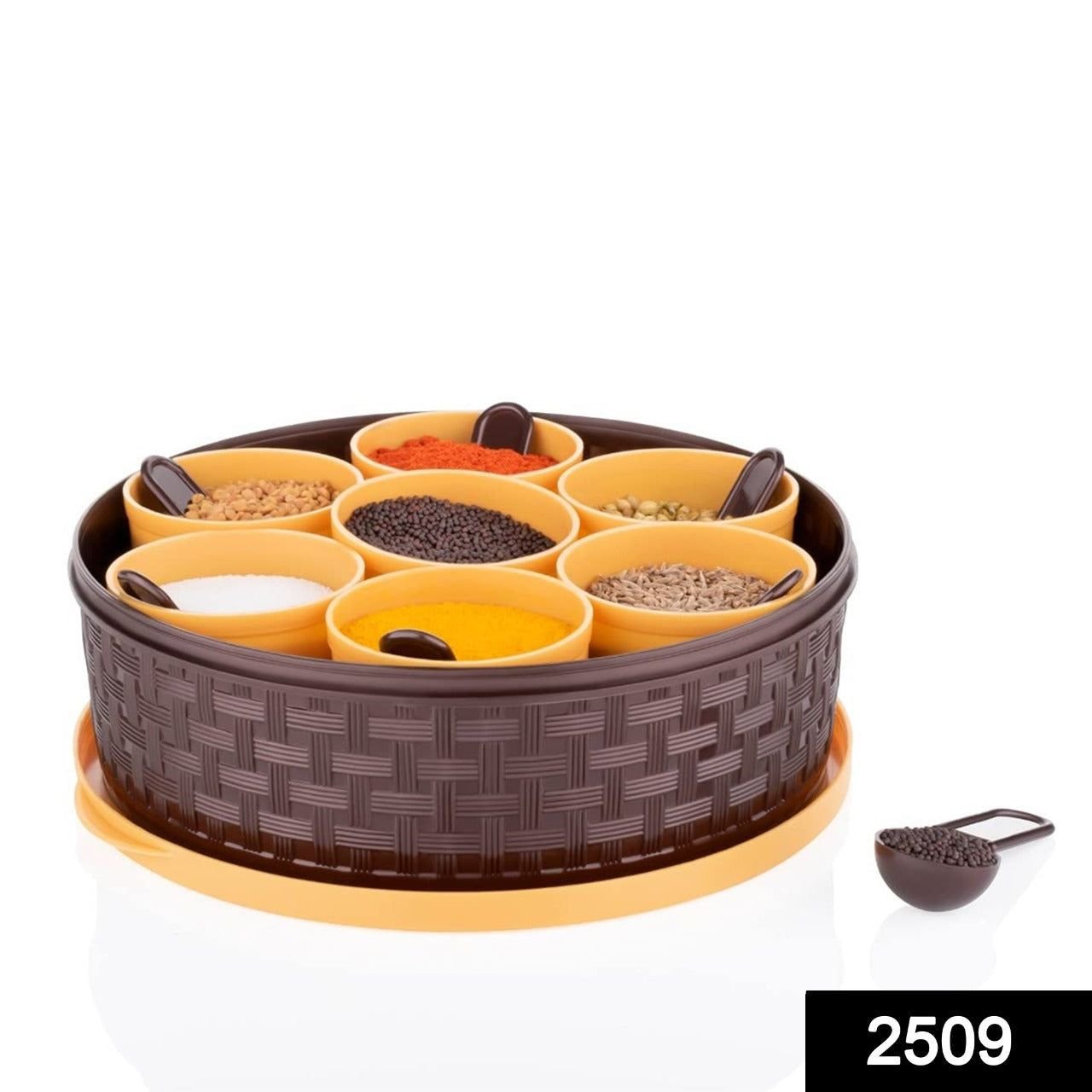Round Plastic Masala Spice Box - Image 2