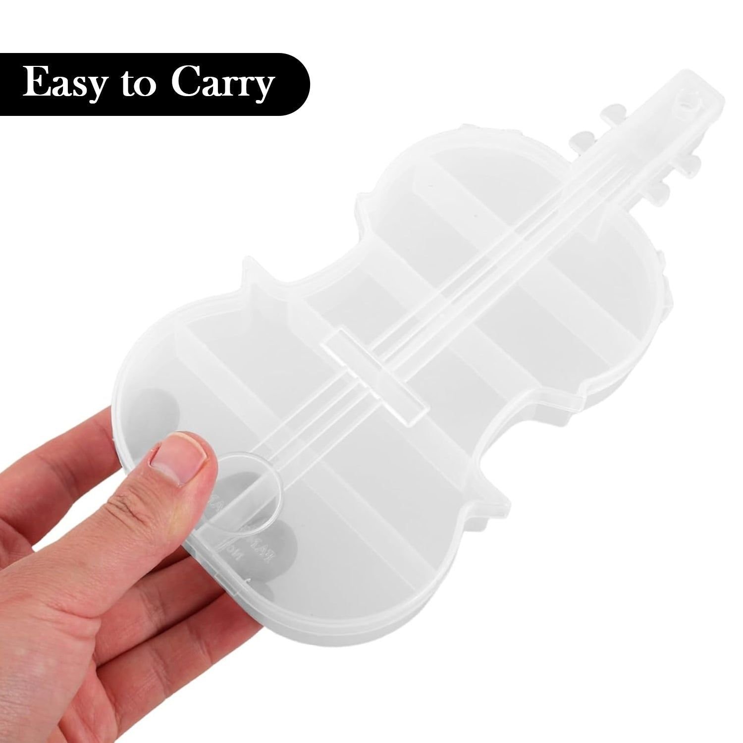 Violin Shape Plastic Storage Box (1 Pc) - Image 7