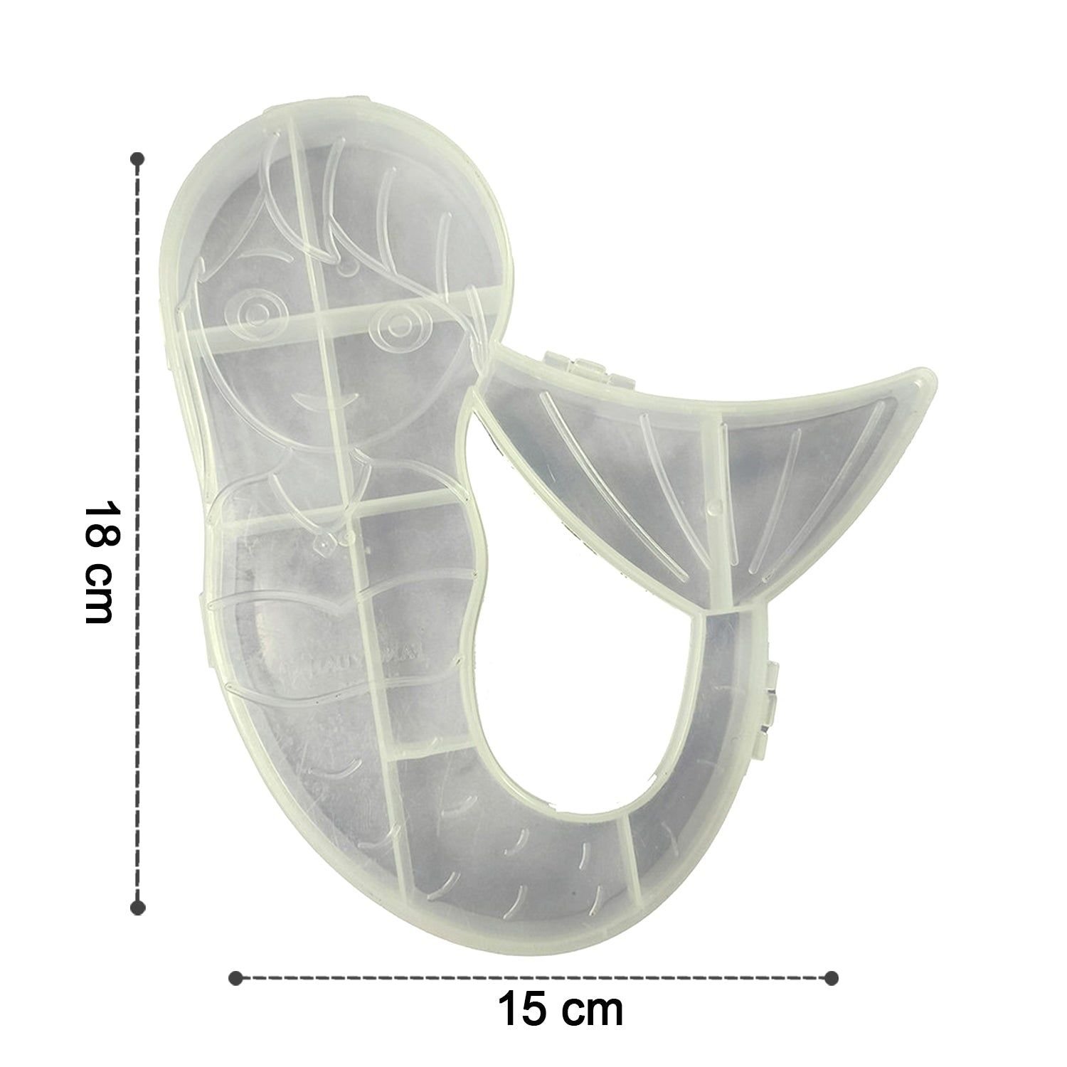 Mermaid Shape Plastic Storage Organizer Box (1 Pc) - Image 6