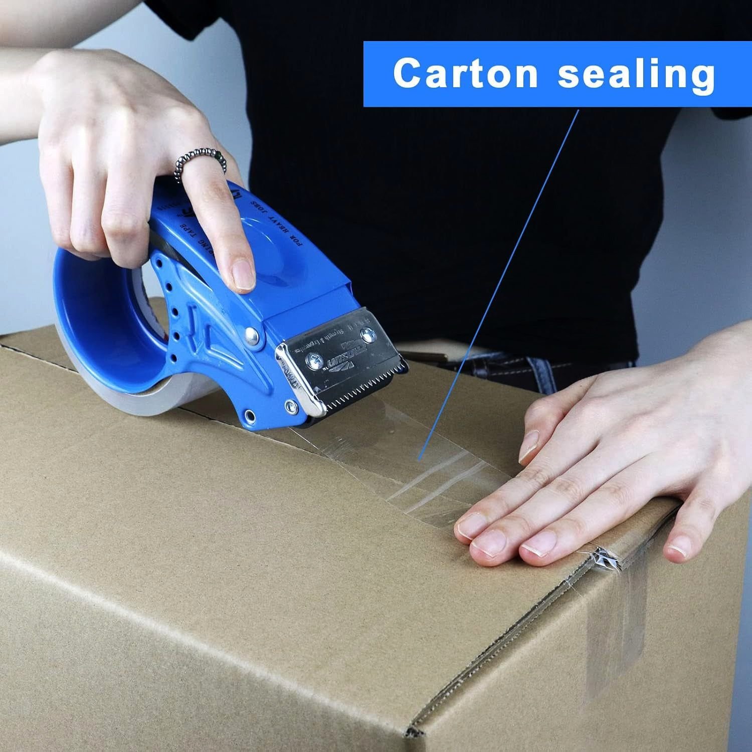 Metal Packing Tape Dispenser Cutter for Home Office use, Tape Dispenser for Stationary, Tape Cutter Packaging Tape - Image 3