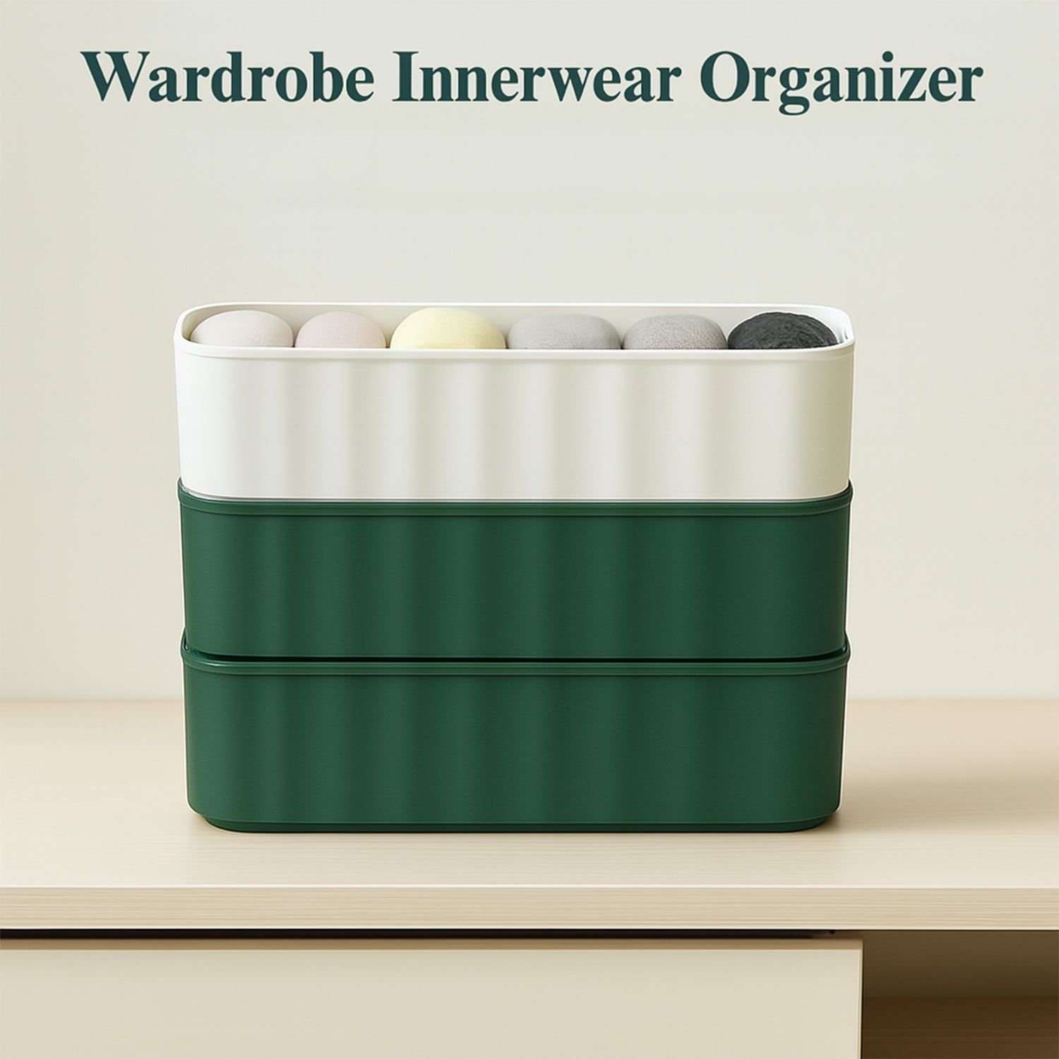 5 Compartments Socks / Handkerchief / Underwear Storage Box Socks Drawer Closet Organizer Storage Boxes (pack of 4) - Image 6
