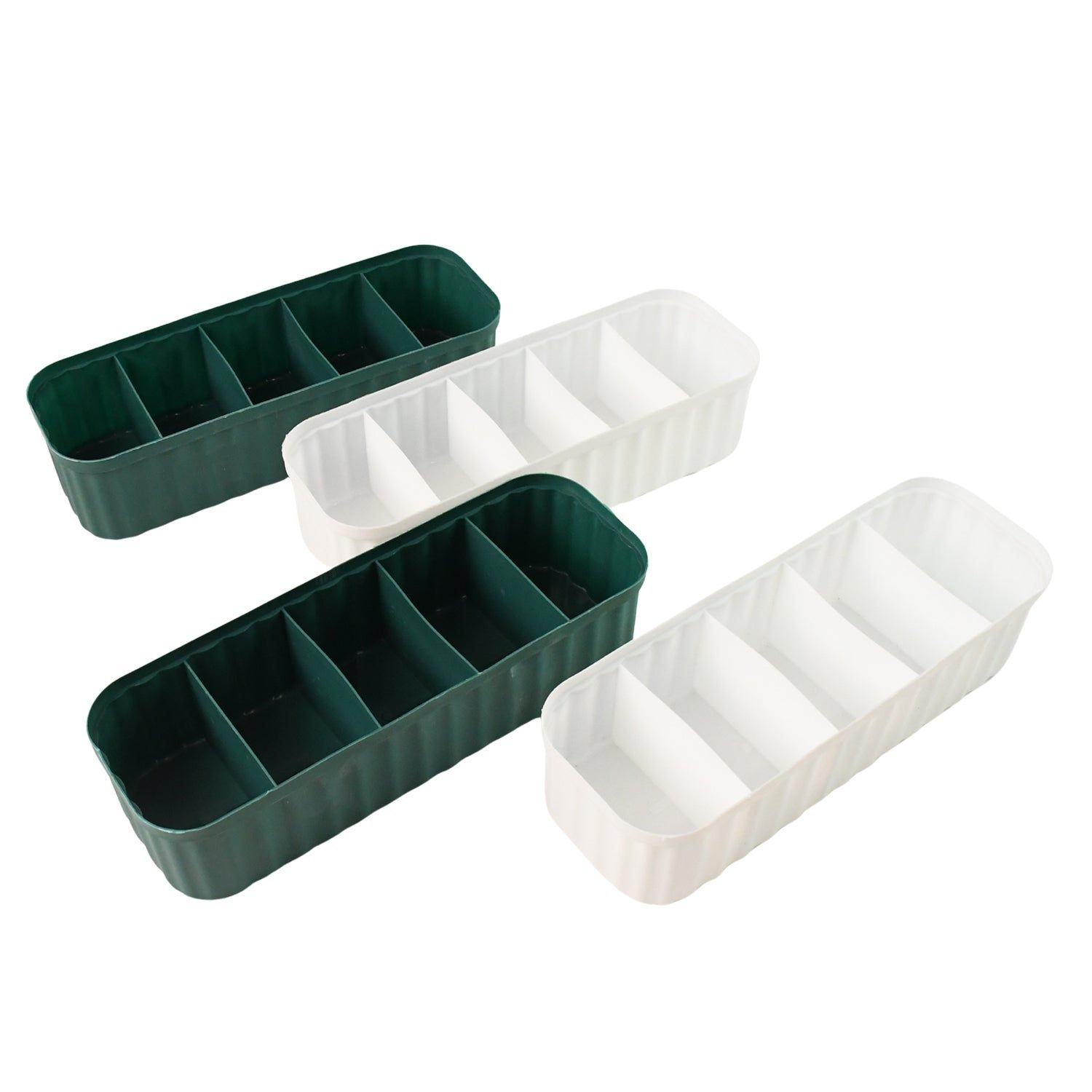 5 Compartments Socks / Handkerchief / Underwear Storage Box Socks Drawer Closet Organizer Storage Boxes (pack of 4) - Image 5