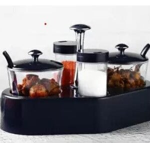 Ganesh rendy Condiment set For Kitchen Transparent jar For Easy To Access Spice 1 Piece Spice Set (Plastic)