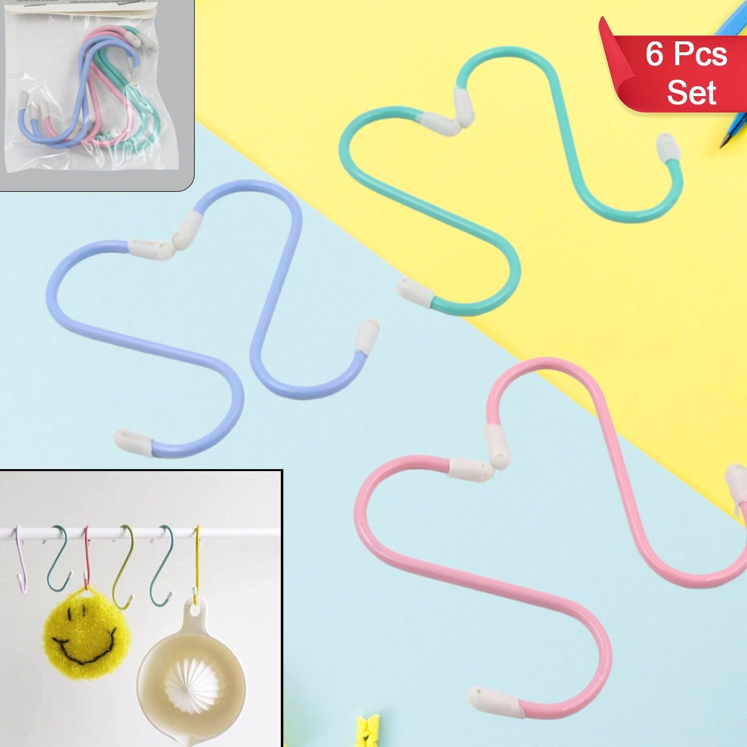 S Shape Metal Hooks for Hanging, Heavy Duty S Shaped Hooks for Hanging Clothes, Metal Hooks for Kitchen, Wardrobe, Work Shop, Bathroom, Garden, Office - Image 2
