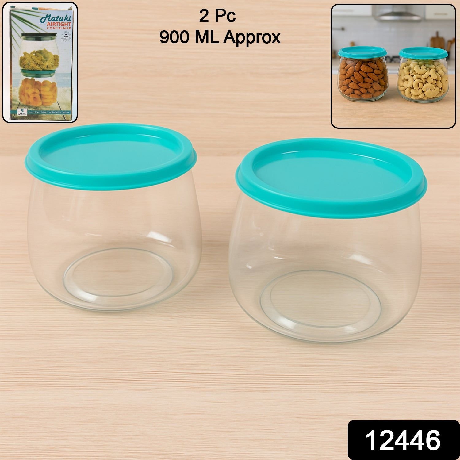 Airtight Storage Containers Set Approx 900ML (2 Pc) - Image 2