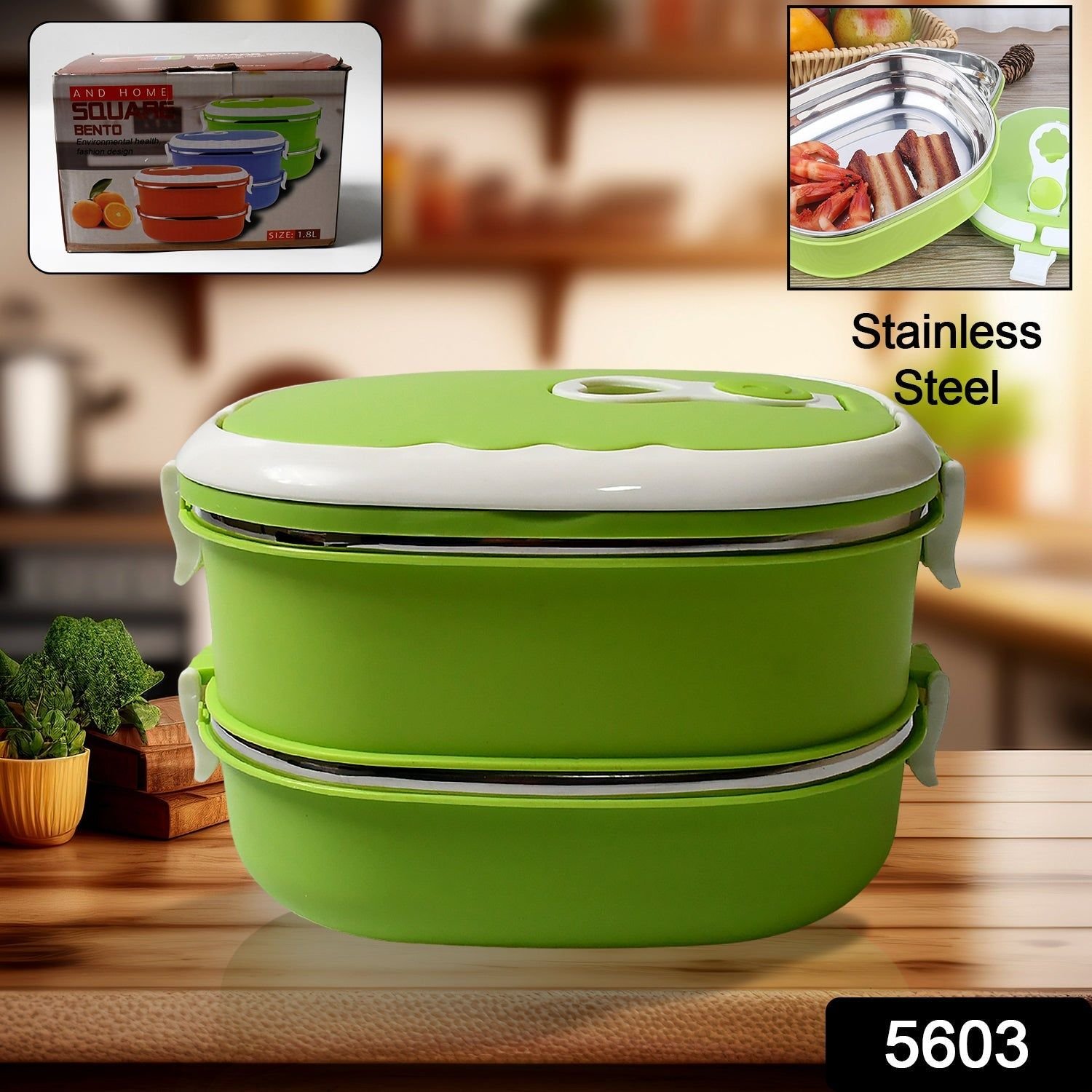 Lunch Box 900/1800ml Stainless Steel Kitchen Insulated Thermal Lunch Box Bento Office Picnic Food Container Leakproof Thermos Lunchbox - Image 2