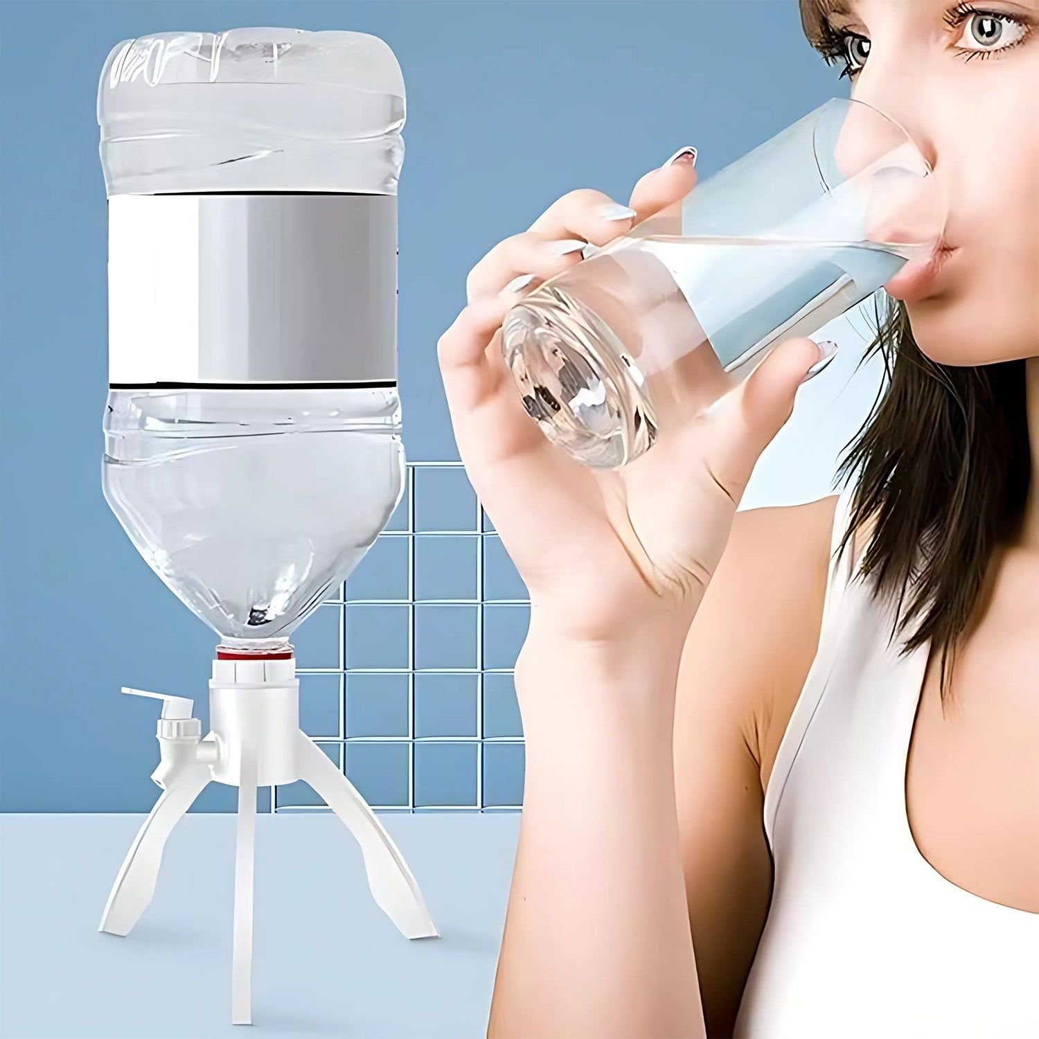 Universal Plastic Drinking Water Dispenser Stand Set - Image 7
