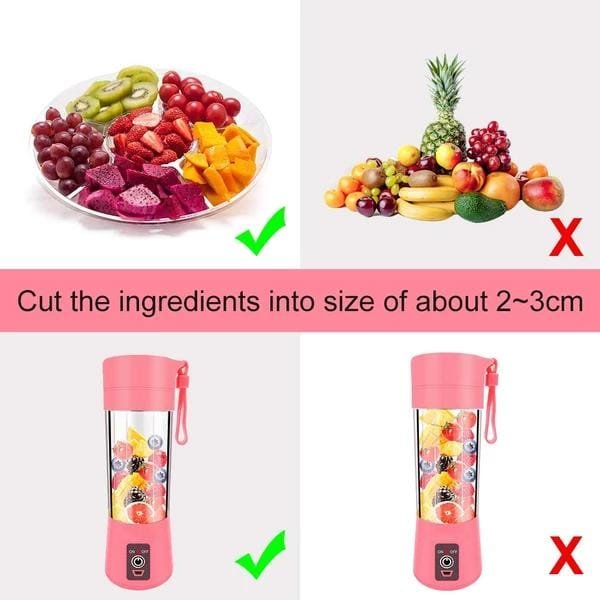 Multi-Purpose Portable USB Electric Juicer 6-Blades, Protein Shaker, Blender Mixer Cup (380 ML) - Image 5