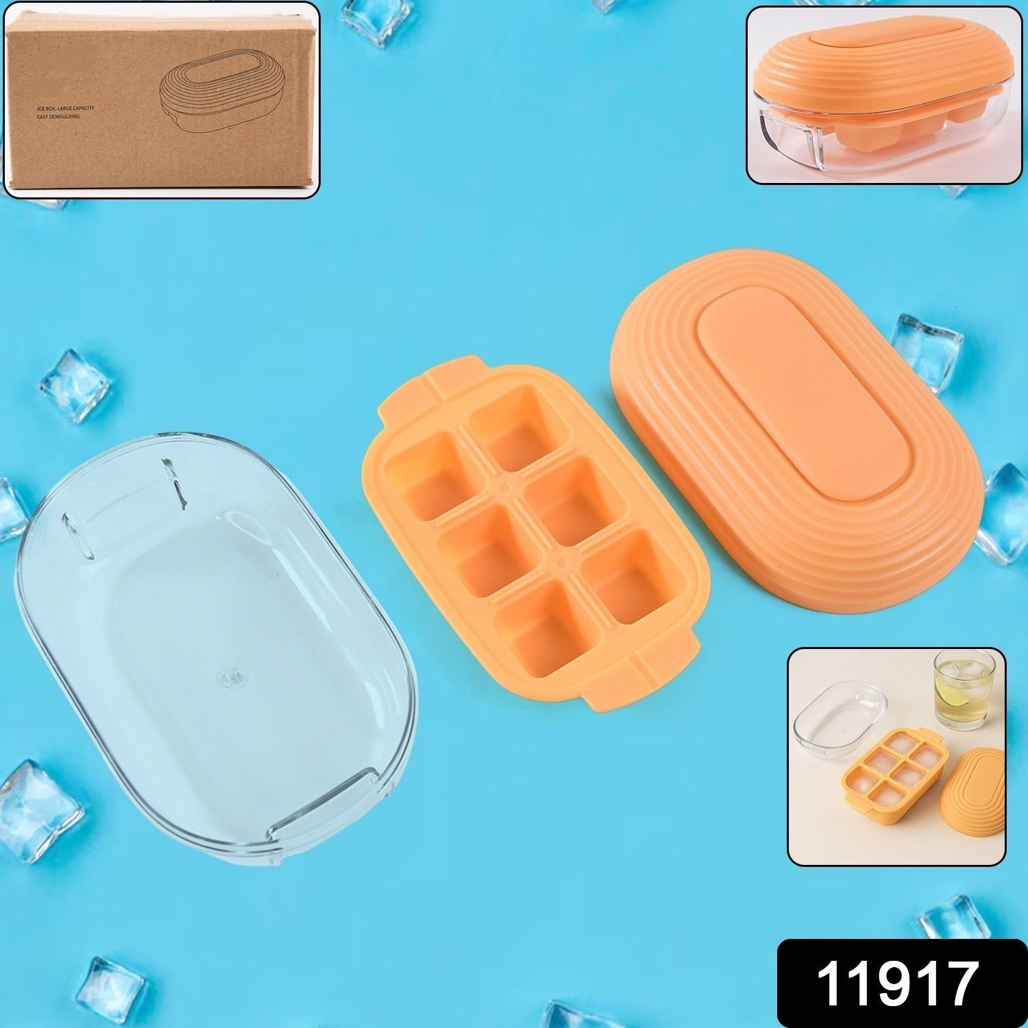 Plastic Ice Cube Tray (1 Set) - Image 2