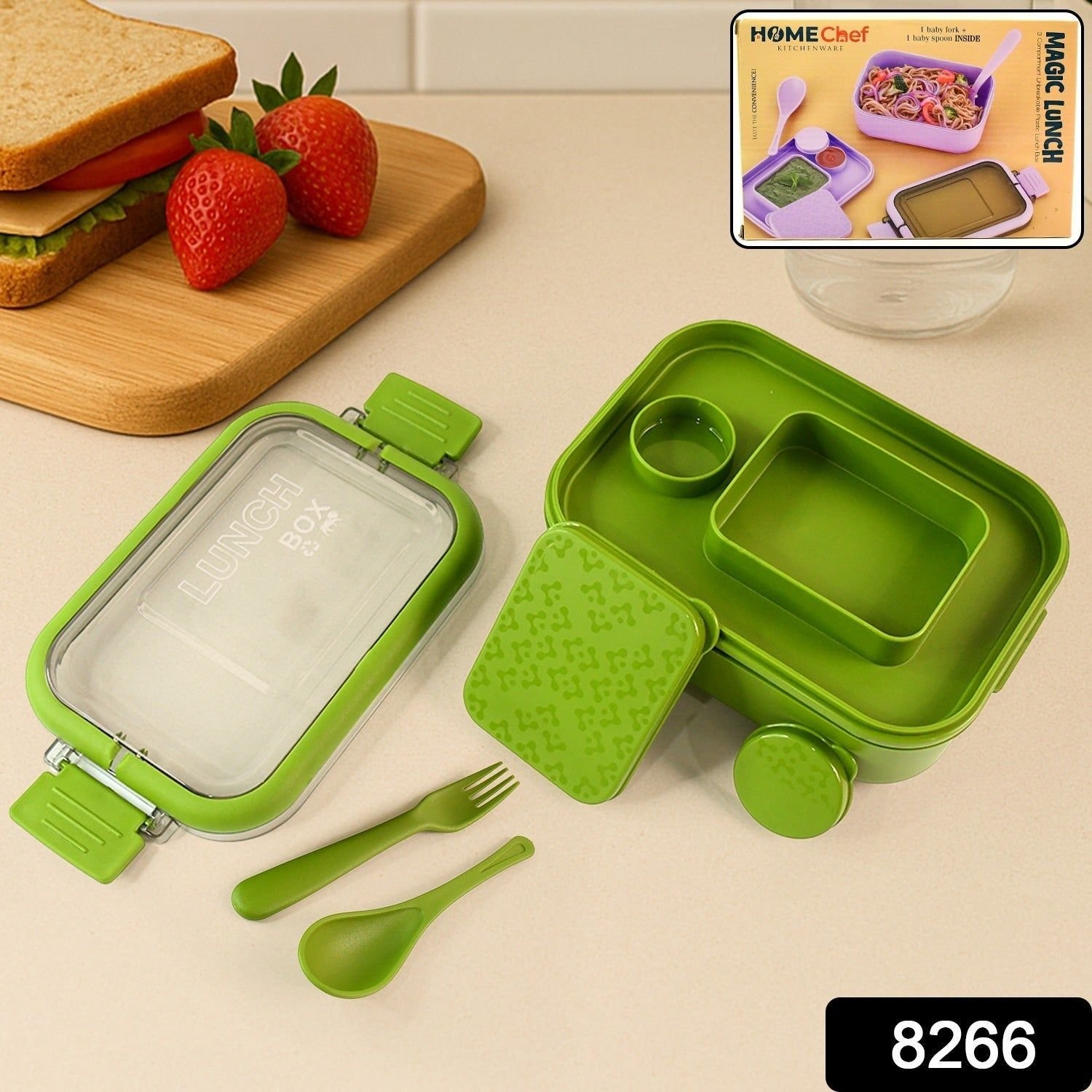 Magic Lunch Box with Leakproof Compartments (1 Pc) - Image 2