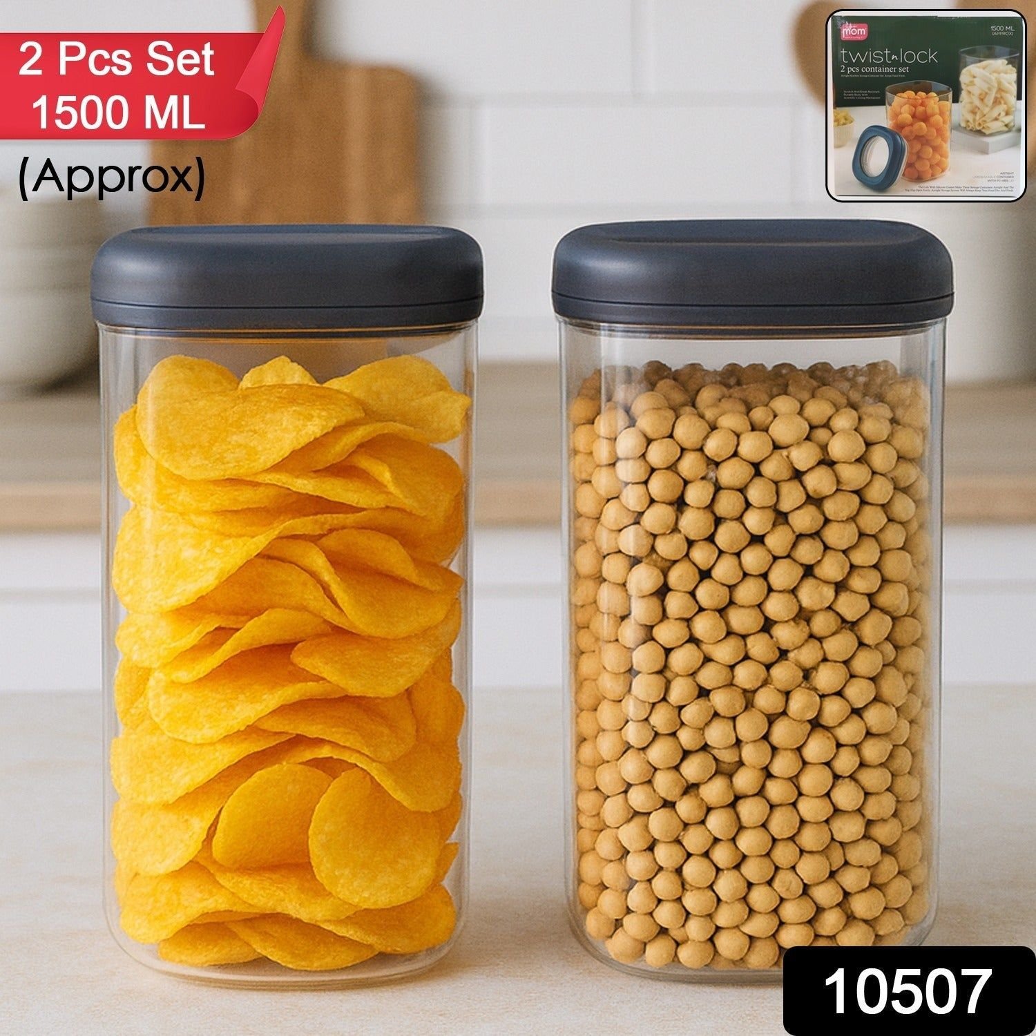 Supermom Airtight Kitchen Storage Containers – (2 Pc Set / 1500 ml) - Image 2